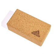 Adidas cork yoga block for home gym fitness - brown exercise Pilates tool brick
