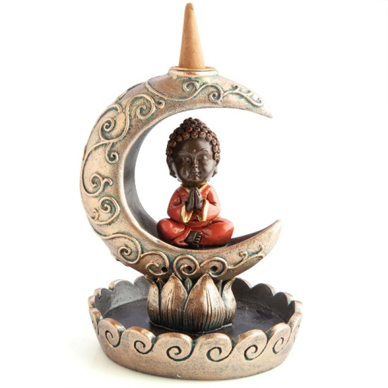 Baby Buddha Moon Backflow Incense Burner - Home & Garden > Decor > Candles & Diffusers