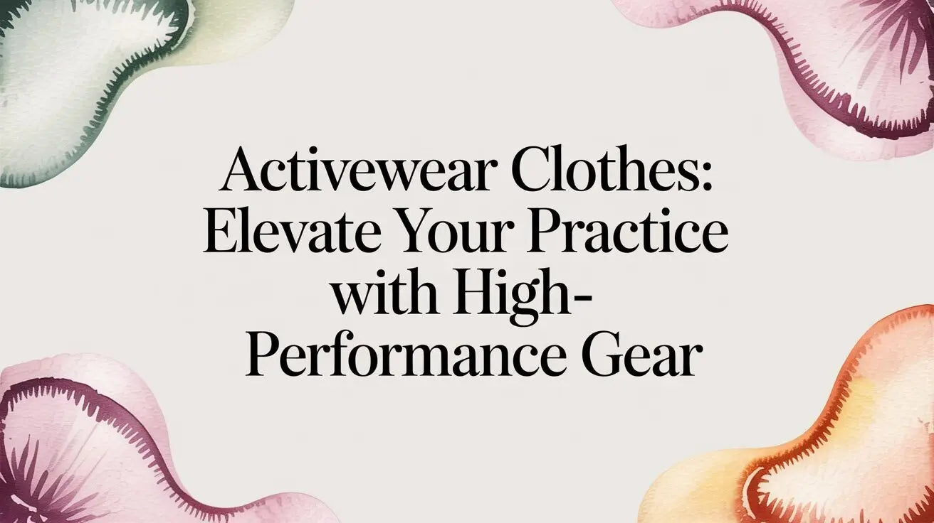 Activewear clothes: Elevate Your Practice with High-Performance Gear