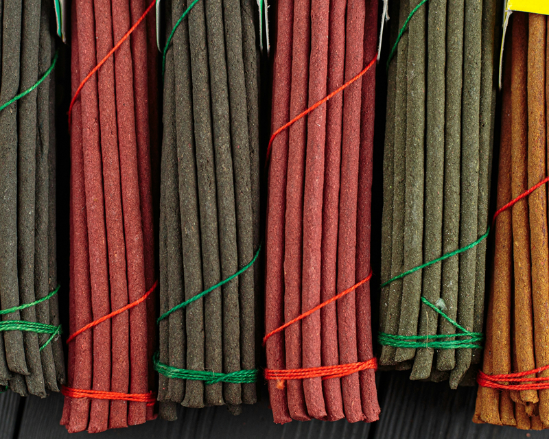 colourful bulk handmade incense stick bundles