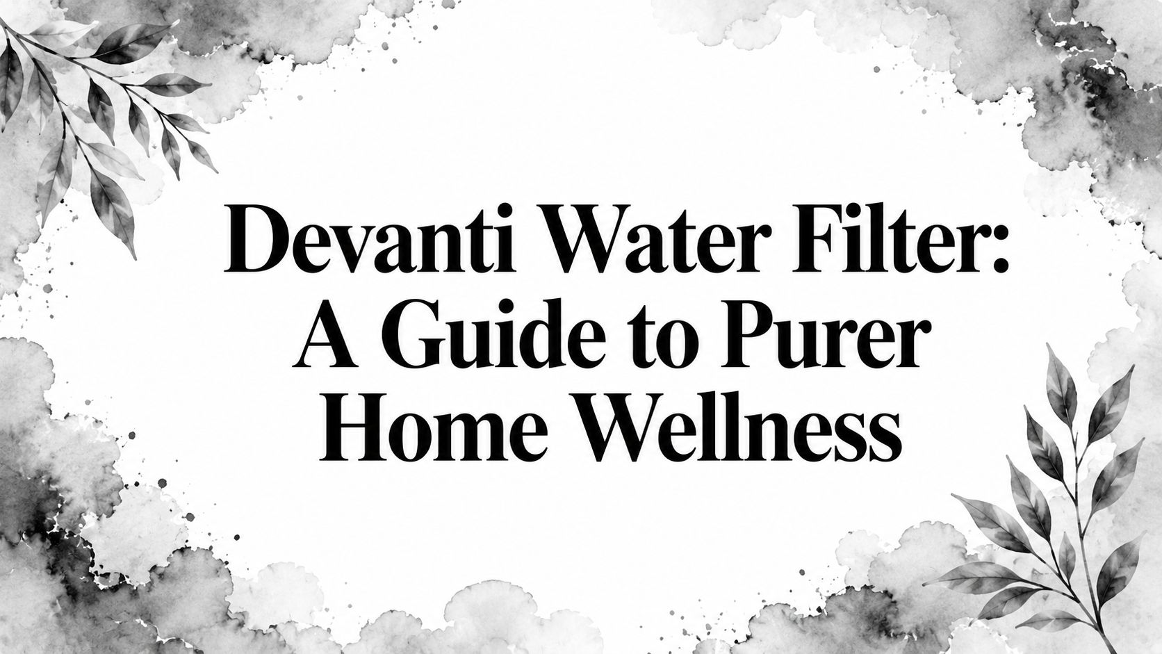 Devanti Water Filter: A Guide to Purer Home Wellness