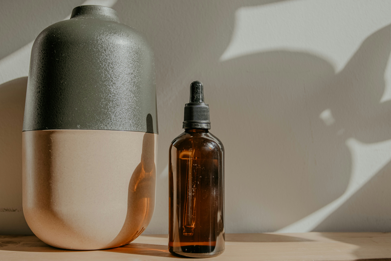 essential oil diffuser and bottled oil