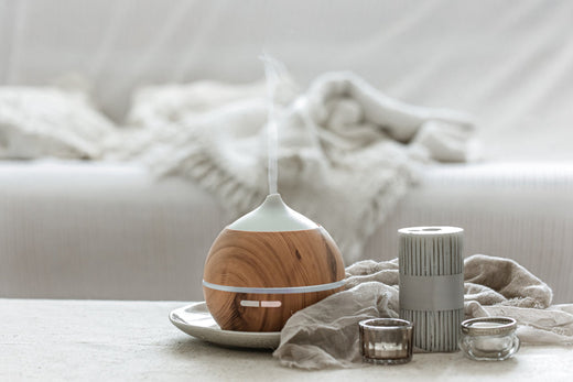 essential oil diffuser on coffee table