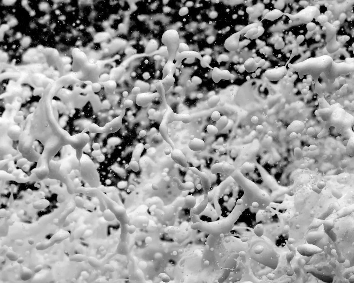 splash of water grayscale photography