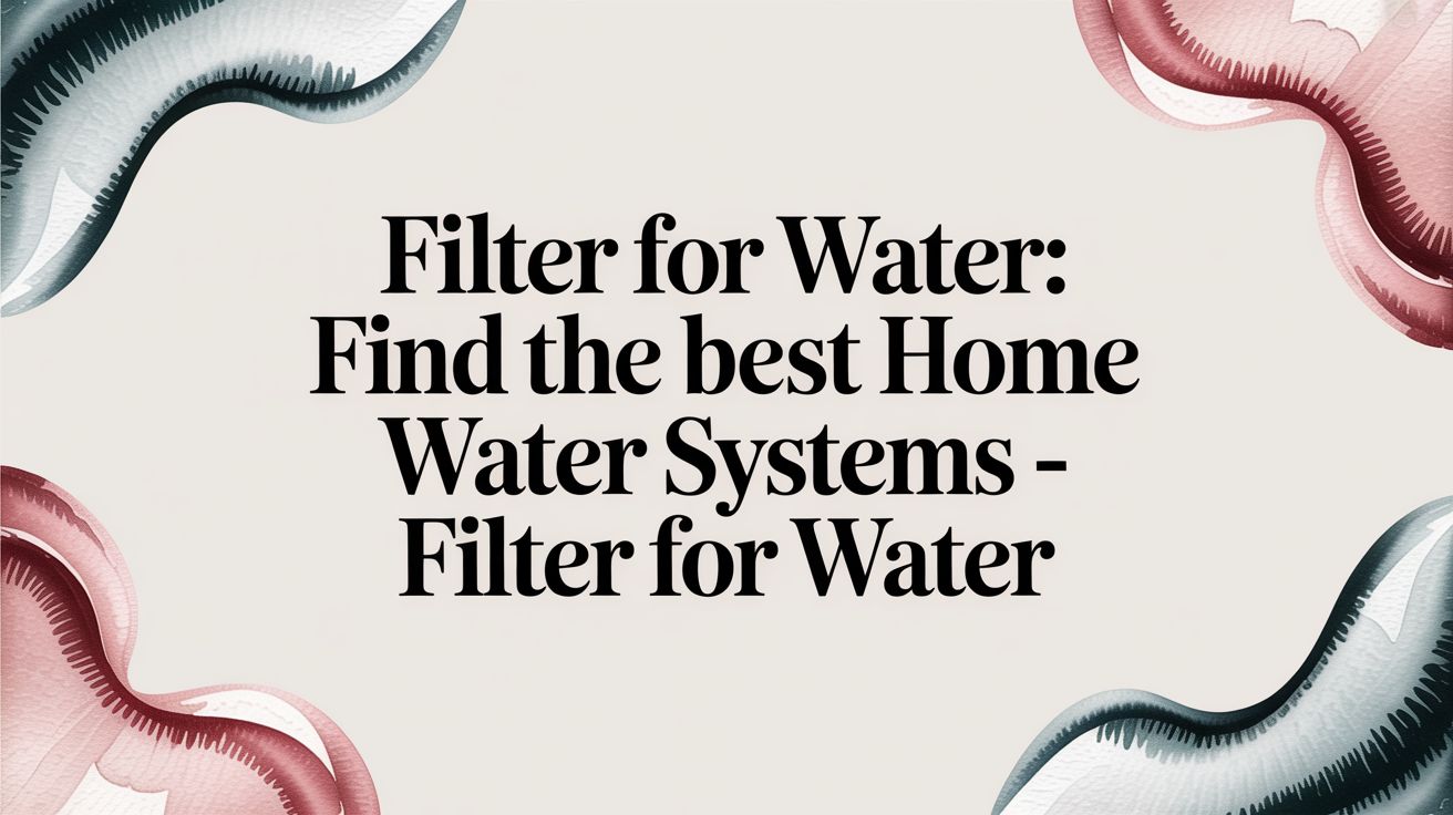Filter for Water: Find the Best Home Water Systems - filter for water