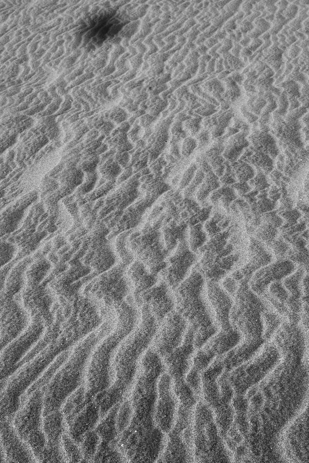 Rippled sand texture with a shadow in the corner.