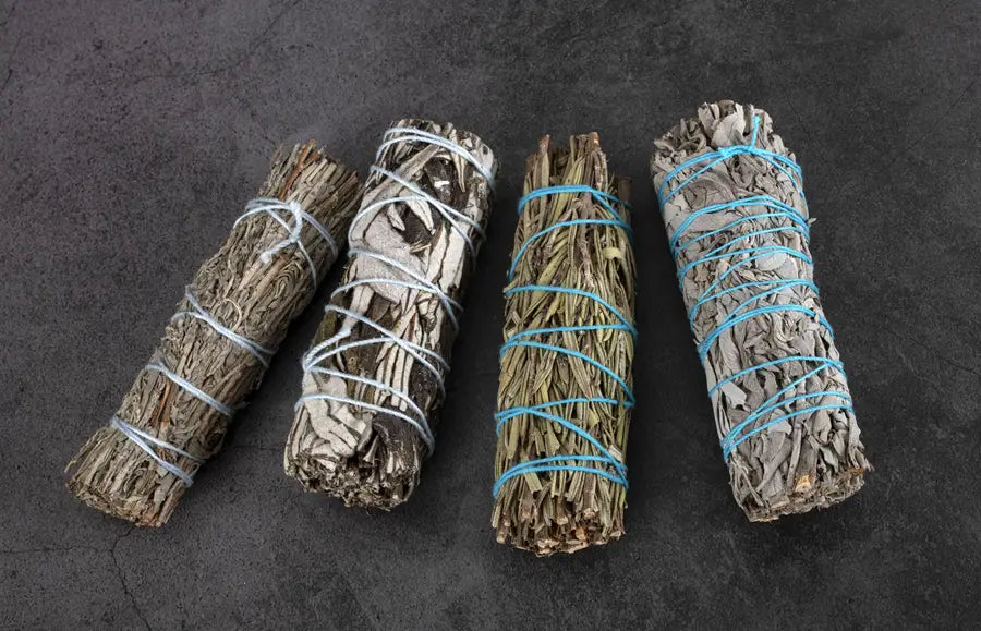 four different smudge sticks