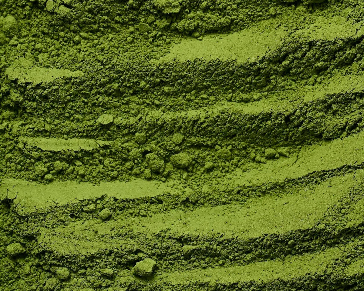 a close up of a green colored substance