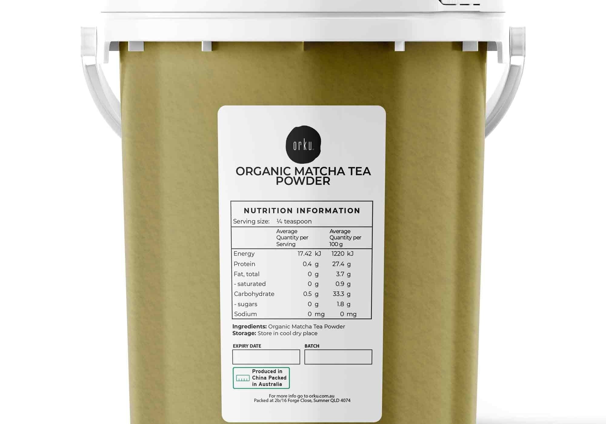 Matcha Powder Bulk 600g Tub Bucket Camellia Sinensis Green Tea Leaf