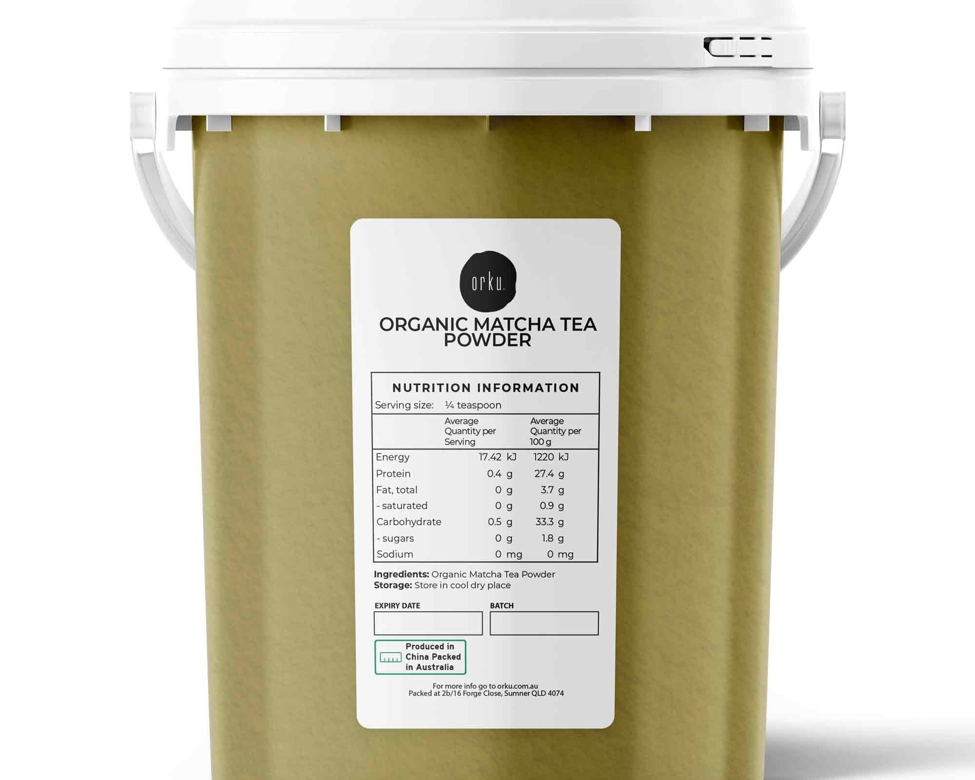 Matcha Powder Bulk 600g Tub Bucket Camellia Sinensis Green Tea Leaf