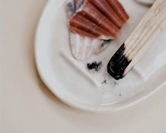 palo santo smudge stick on dish