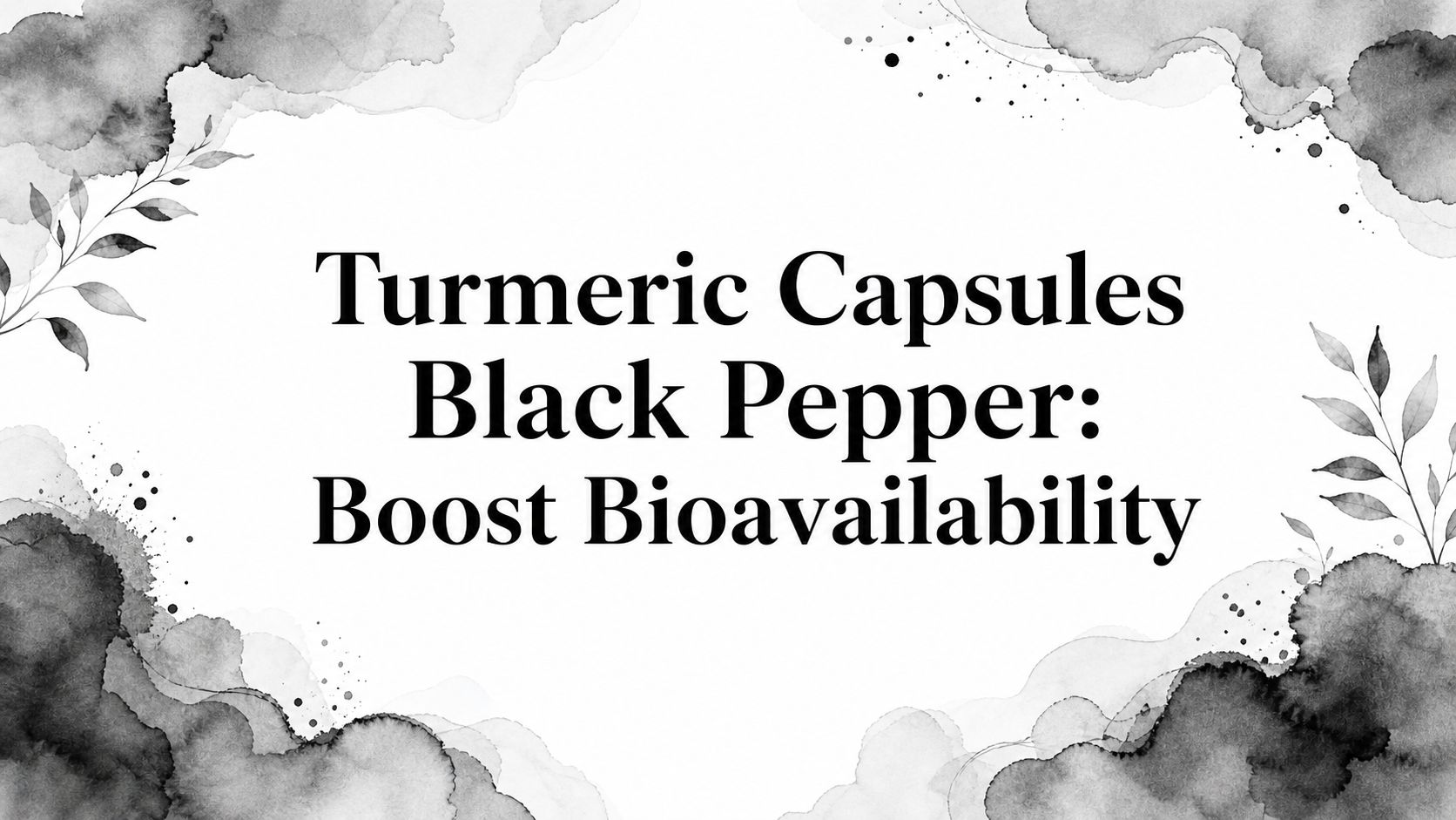 Turmeric Capsules Black Pepper: Boost Bioavailability