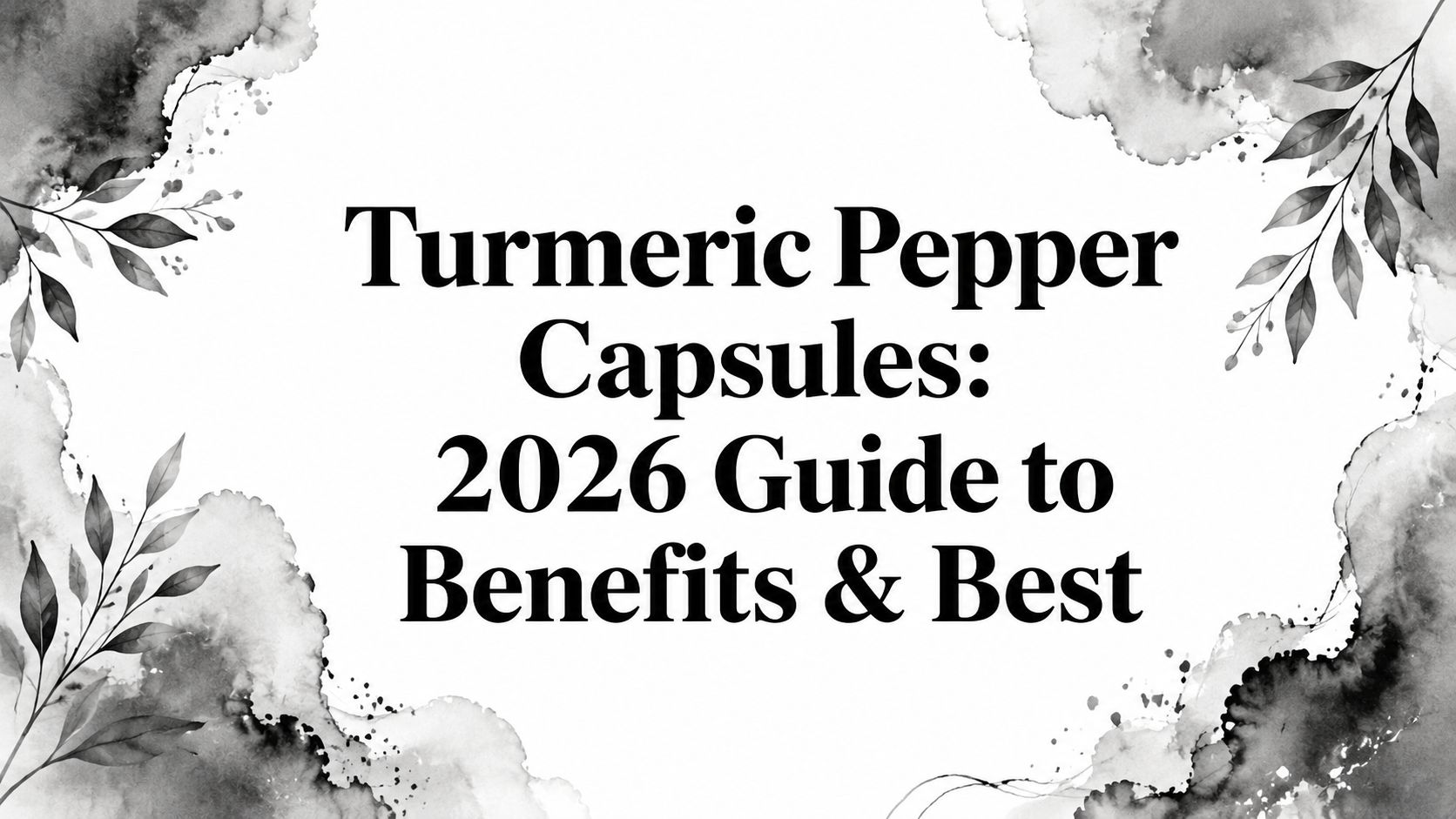Turmeric Pepper Capsules: 2026 Guide to Benefits & Best