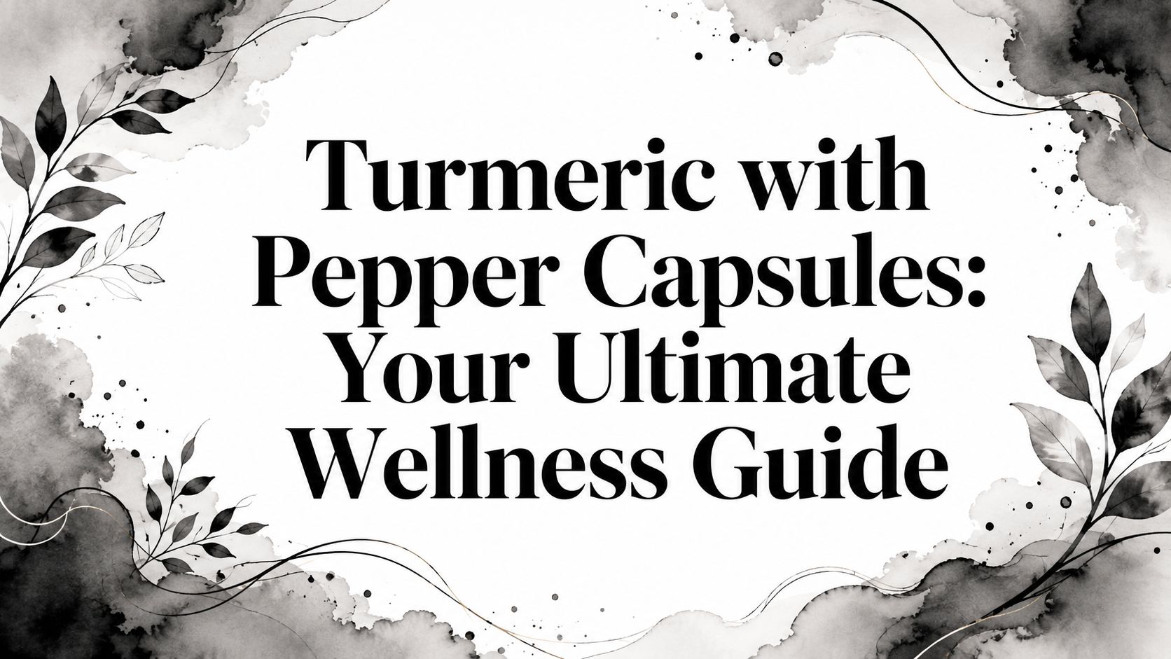 Turmeric with Pepper Capsules: Your Ultimate Wellness Guide