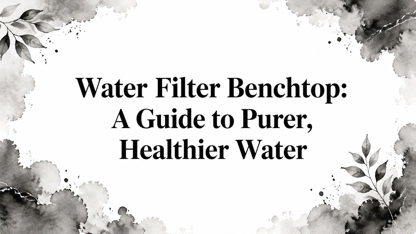 Water Filter Benchtop: A Guide to Purer, Healthier Water