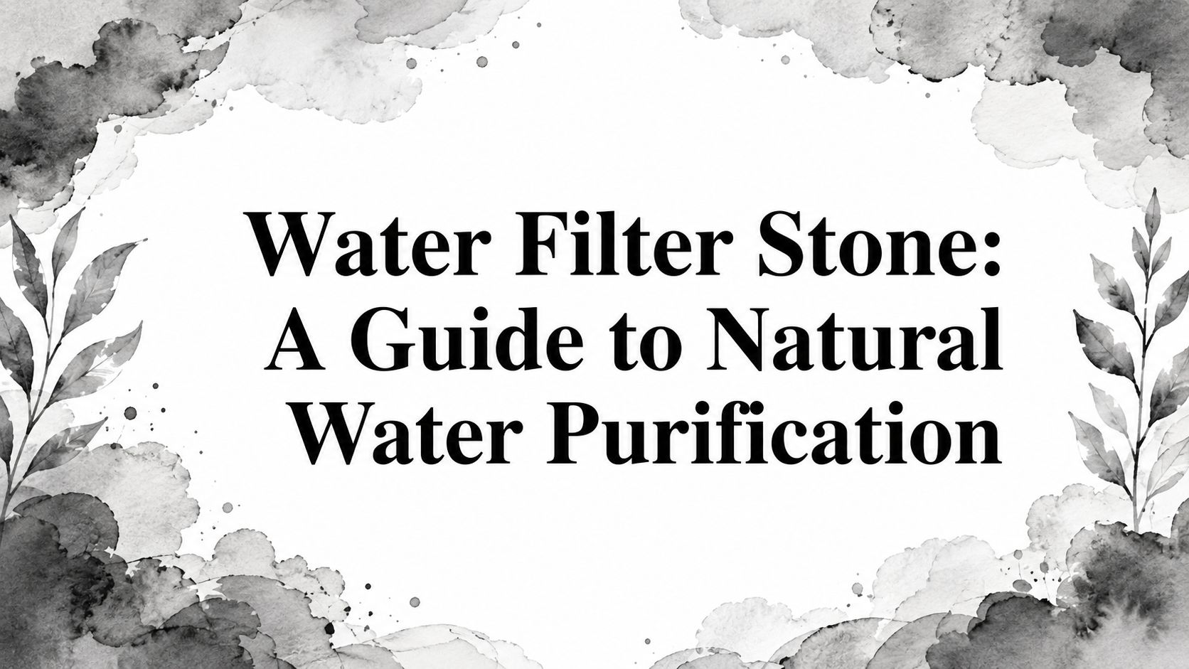 Water Filter Stone: A Guide to Natural Water Purification