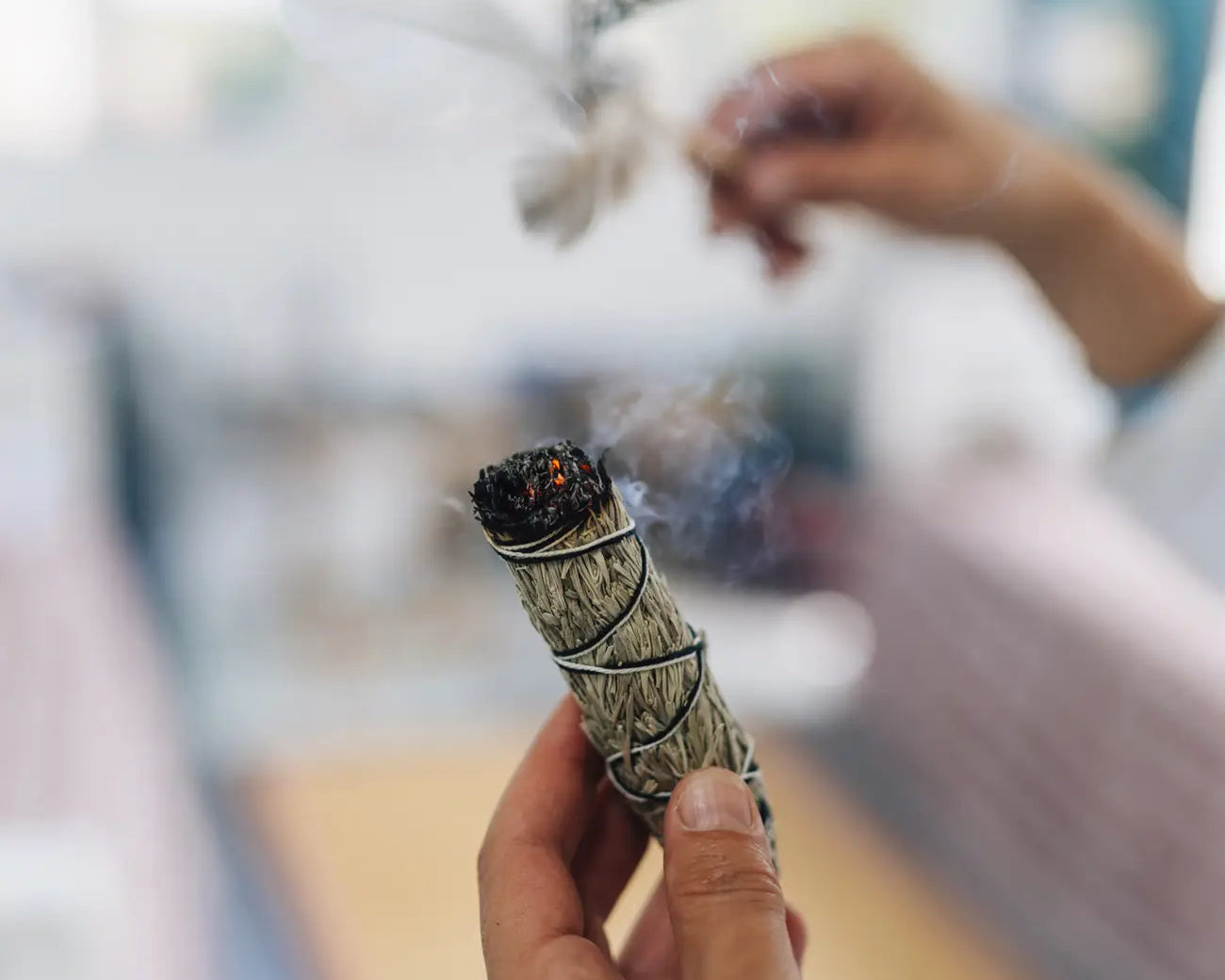 dried herb smudge stick