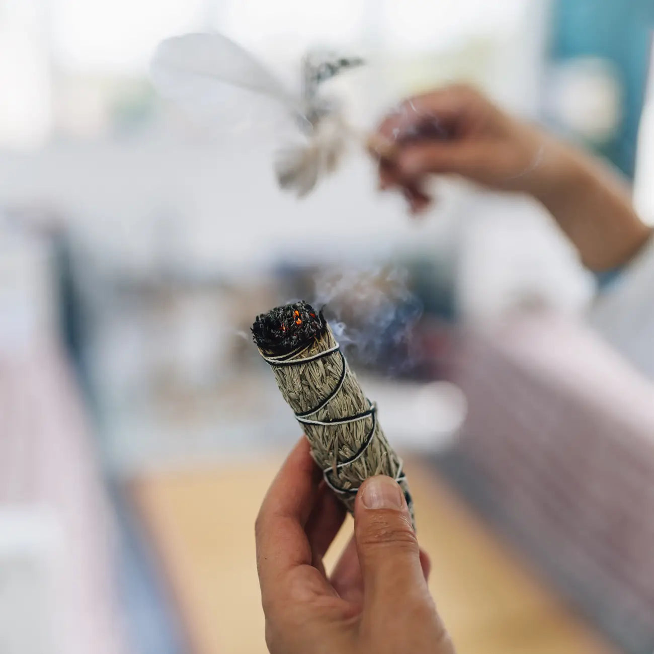 dried herb smudge stick