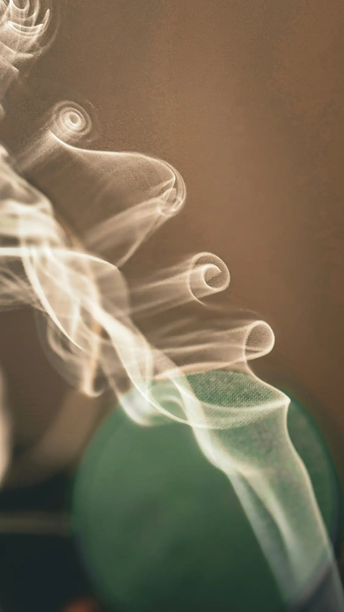 rising smoke from burning sage