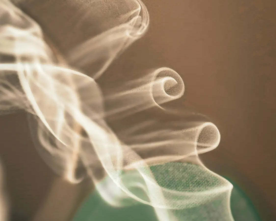 rising smoke from burning sage