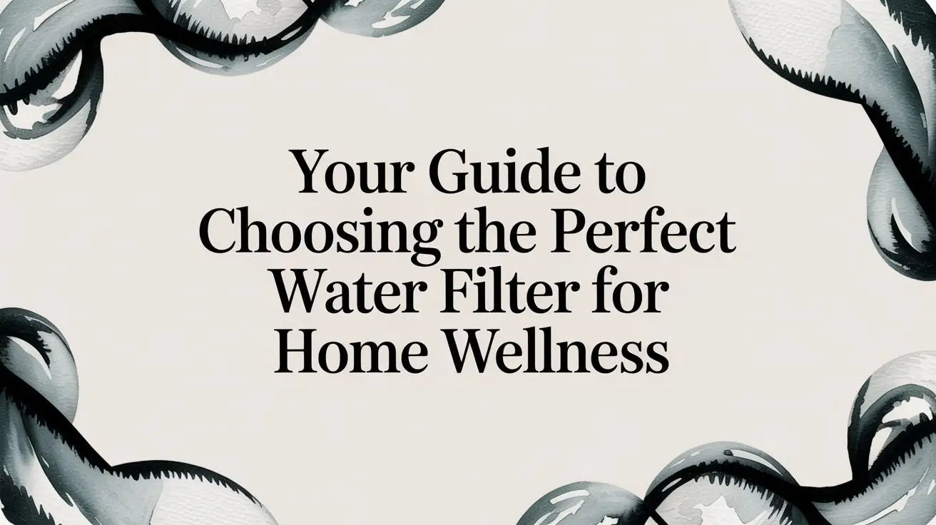 Your Guide to Choosing the Perfect Water Filter for Home Wellness