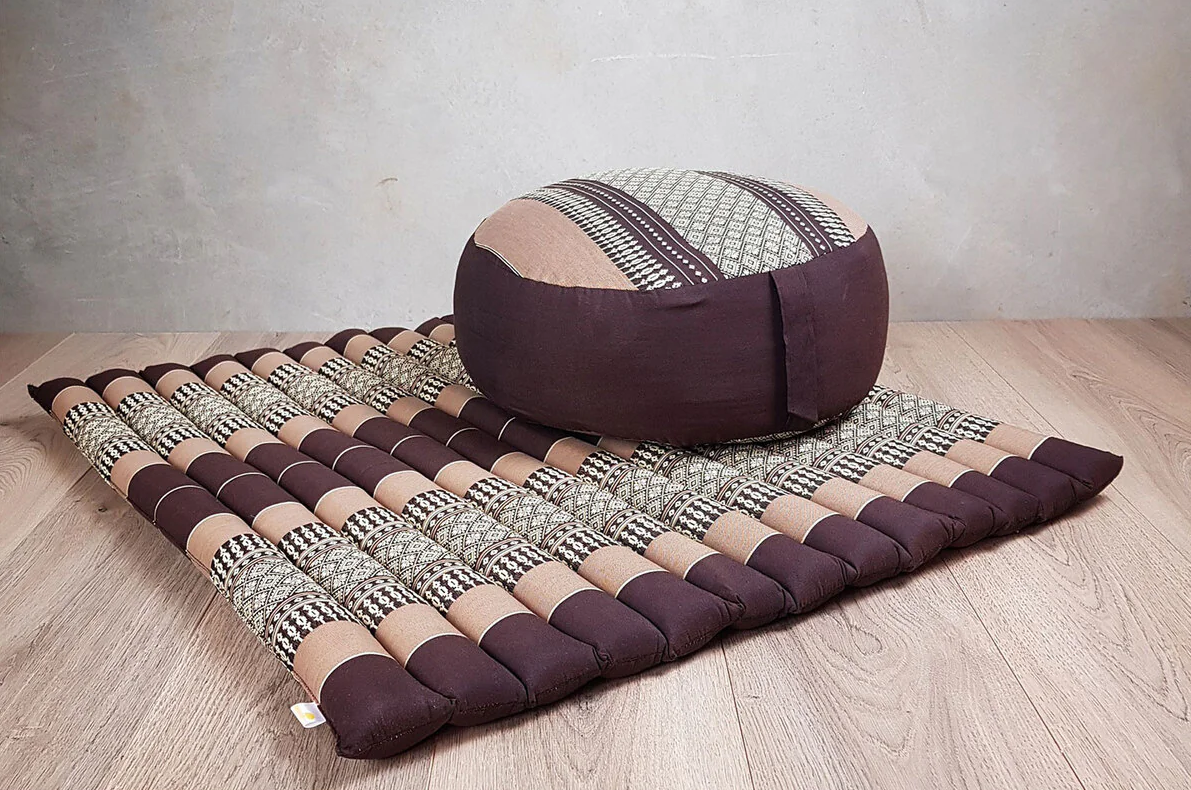 brown meditation cushion set