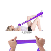 1.5m Elastic Premium Yoga Stretch Resistance Bands Exercise Fitness Band Theraband - Purple
