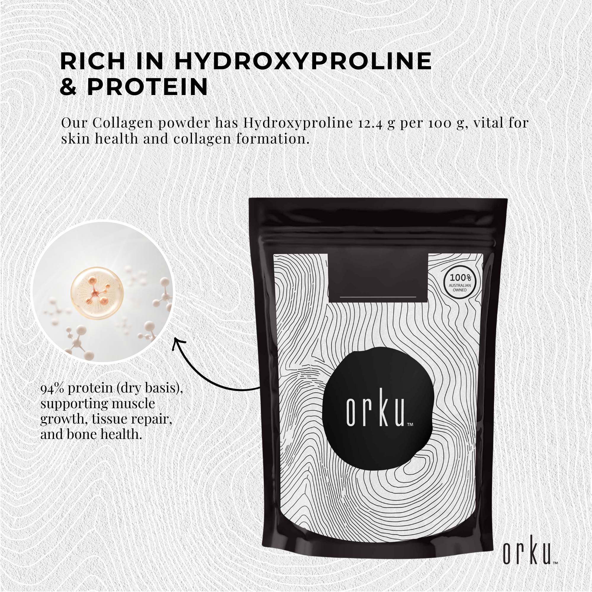 100g Collagen Powder - Bovine Hydrolysate Protein Peptide Supplement Unflavoured - Health & Beauty > Nutrition &