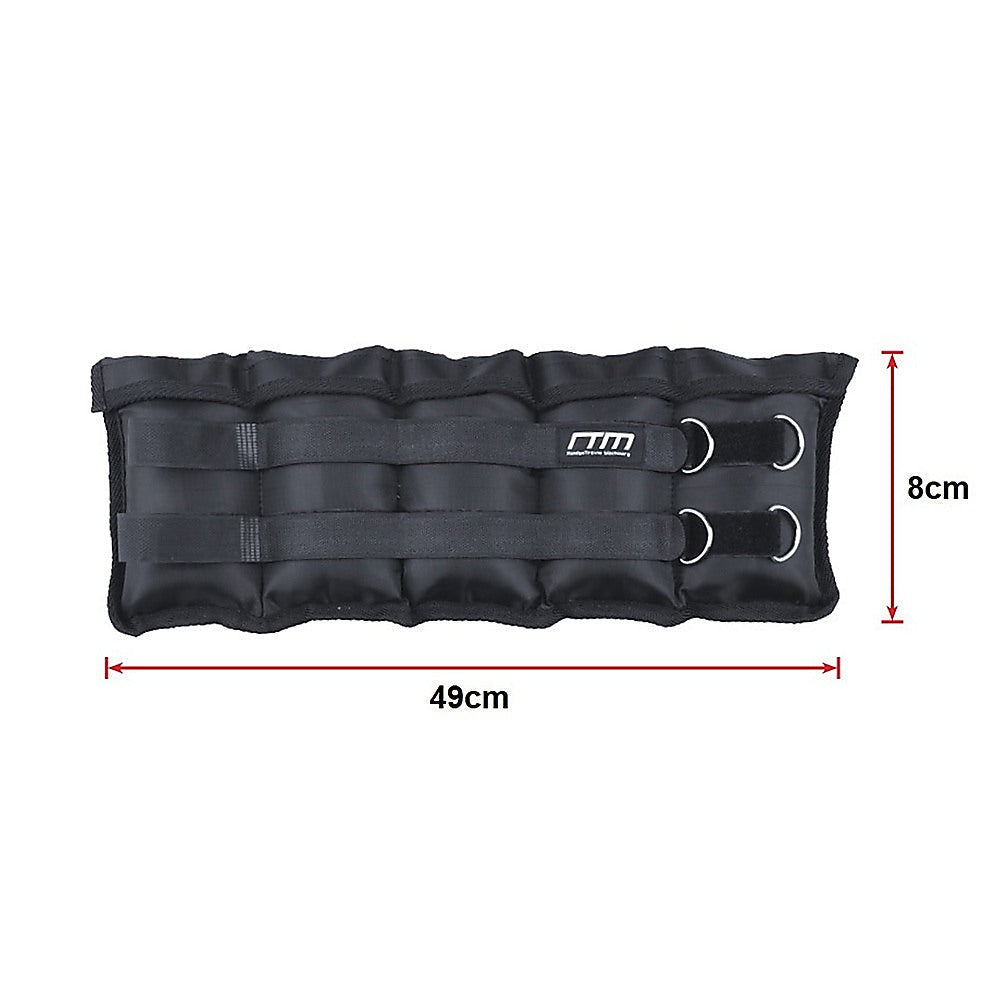 10kg Adjustable Ankle/Wrist Weight Straps - Sports & Fitness > Exercise Gym & Fitness > Free Weights