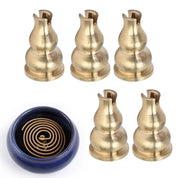 10pcs Incense Burner Gourd Shaped Brass Incense Holder for Home Office Teahouse Living Room Yoga