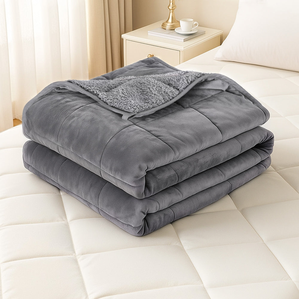 11KG Weighted Blanket Adults Kid Anti Anxiety Gravity Blankets Sherpa Fleece