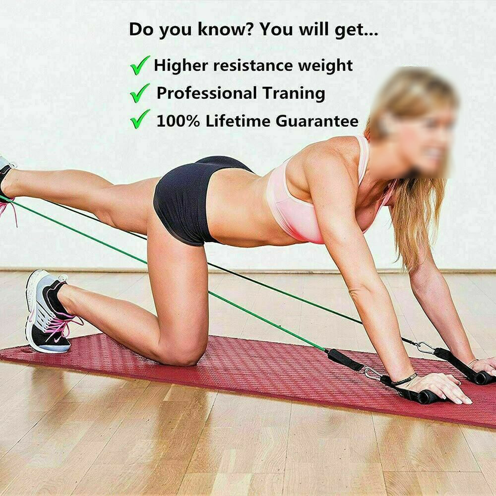 11Pcs/Set Pull Rope Belt Elastic Home Gym Fitness Exercise Resistance Band - Sports & Fitness > Exercise Gym & Fitness