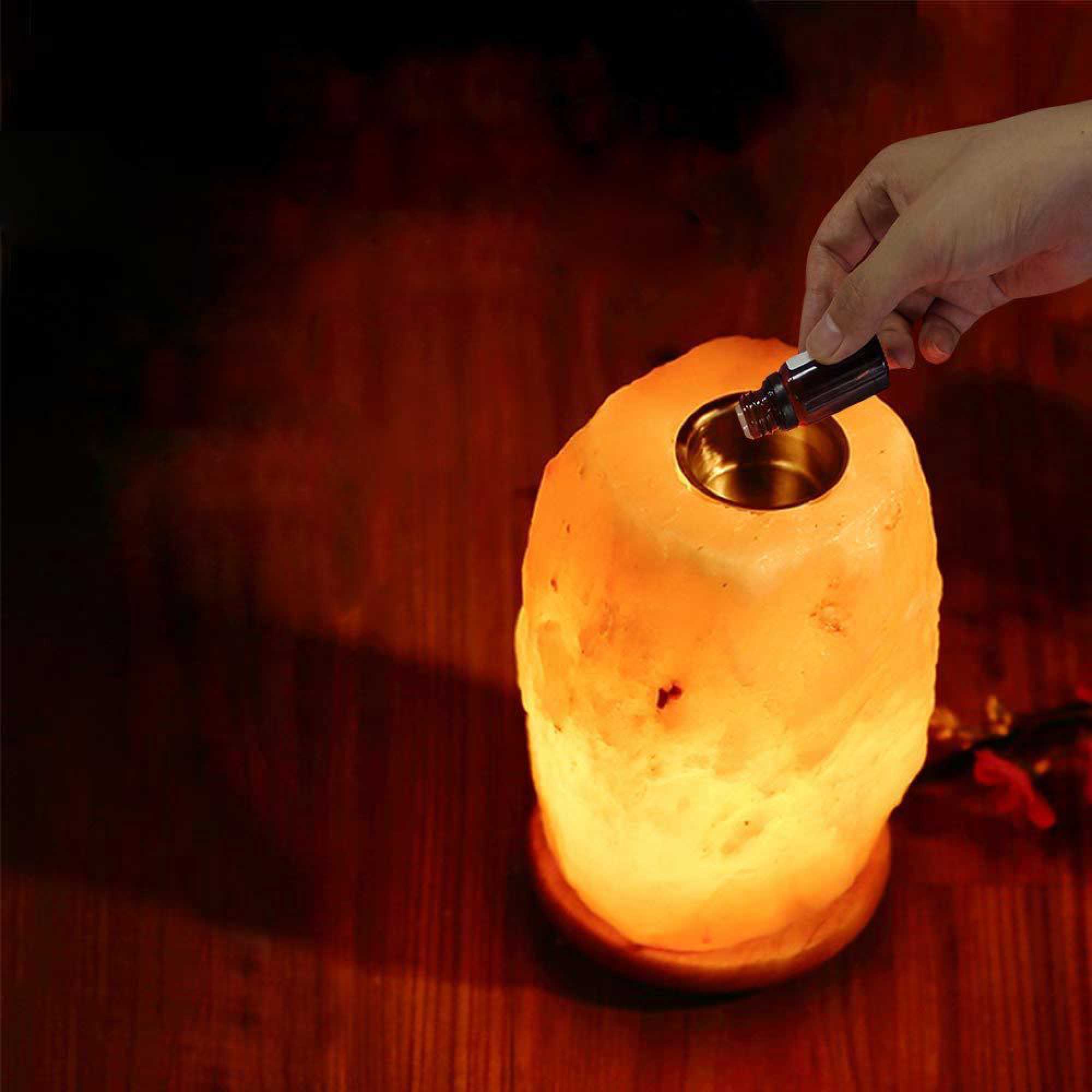 12V 12W 1-2kg Himalayan Pink Salt Diffuser Essential Oil Lamp Aromatherapy On/Off - Home & Garden > Lighting > Table