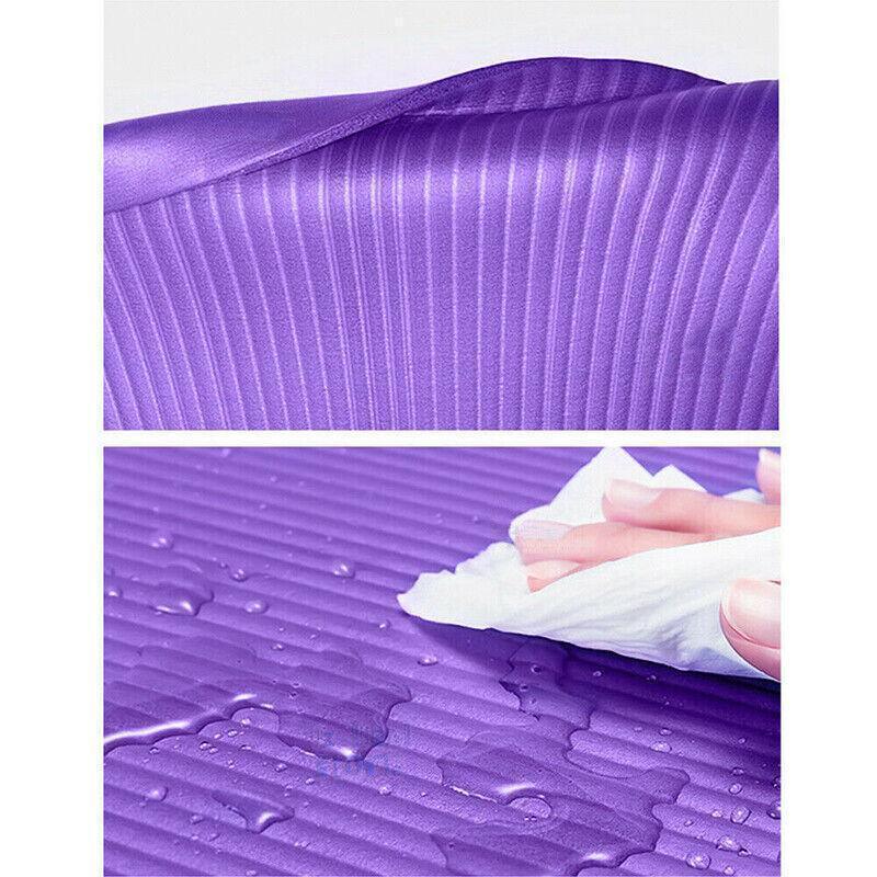 15mm Thick Premium Yoga Mat Pad NBR Nonslip Exercise Fitness Pilate Gym Durable - Purple