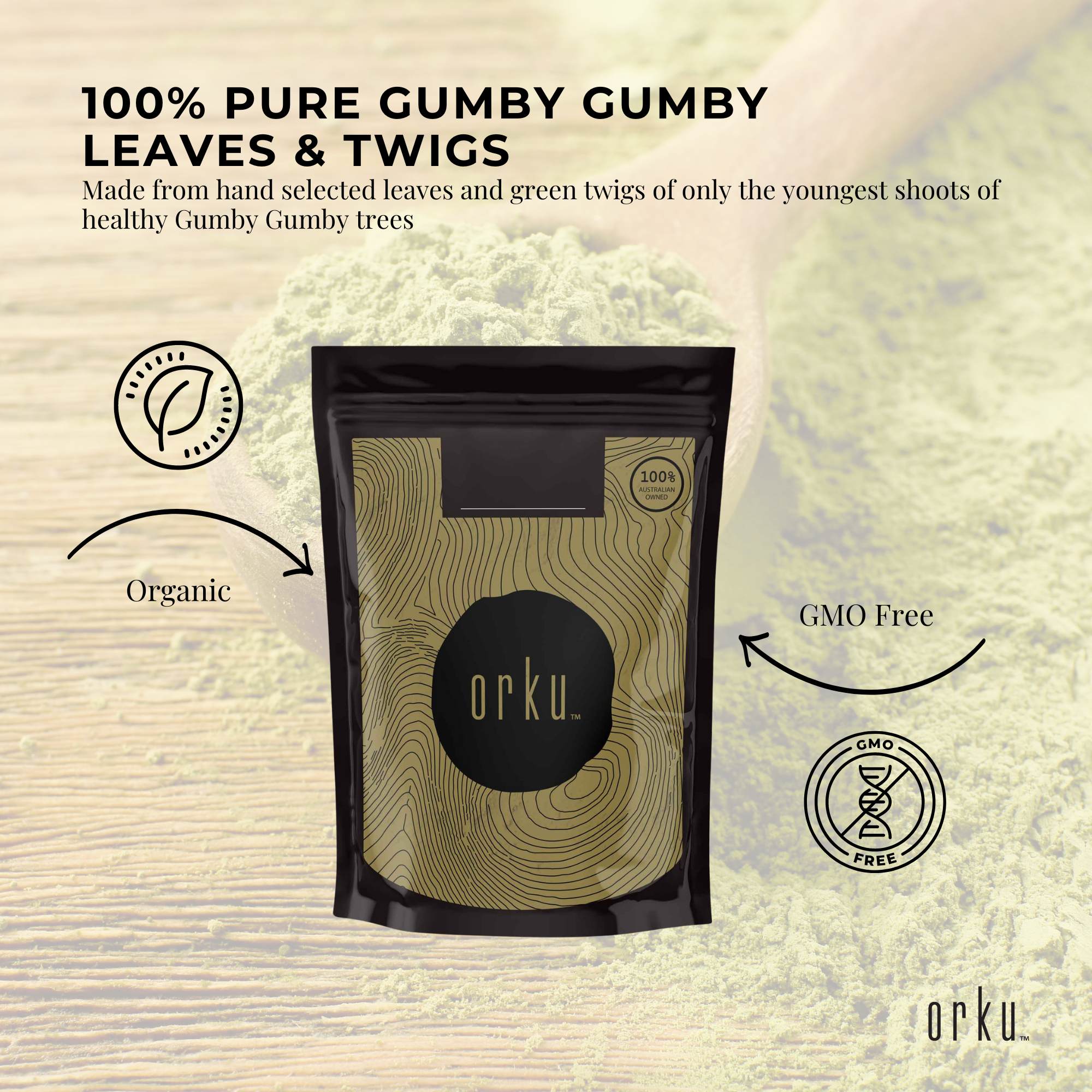 1Kg Gumby Gumby Pure Powder - Gumbi Aboriginal Plant Pittosporum Angustifolum - Health & Beauty > Nutrition &
