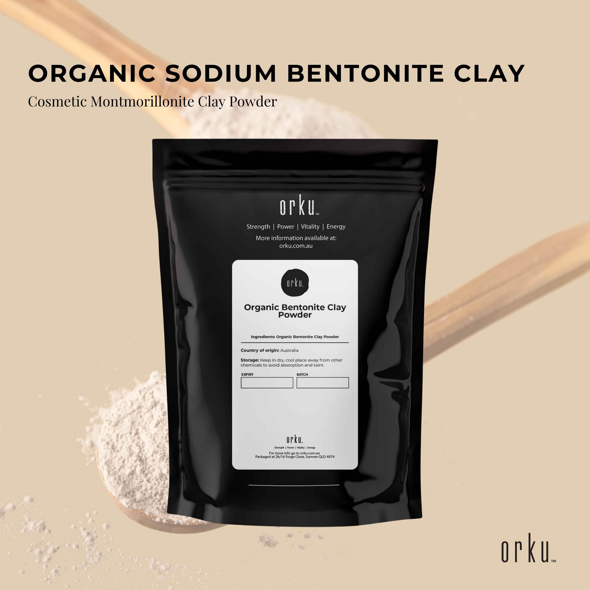 1Kg Organic Sodium Bentonite Clay Powder - Cosmetic Montmorillonite - Commercial > Commercial Others > Retail