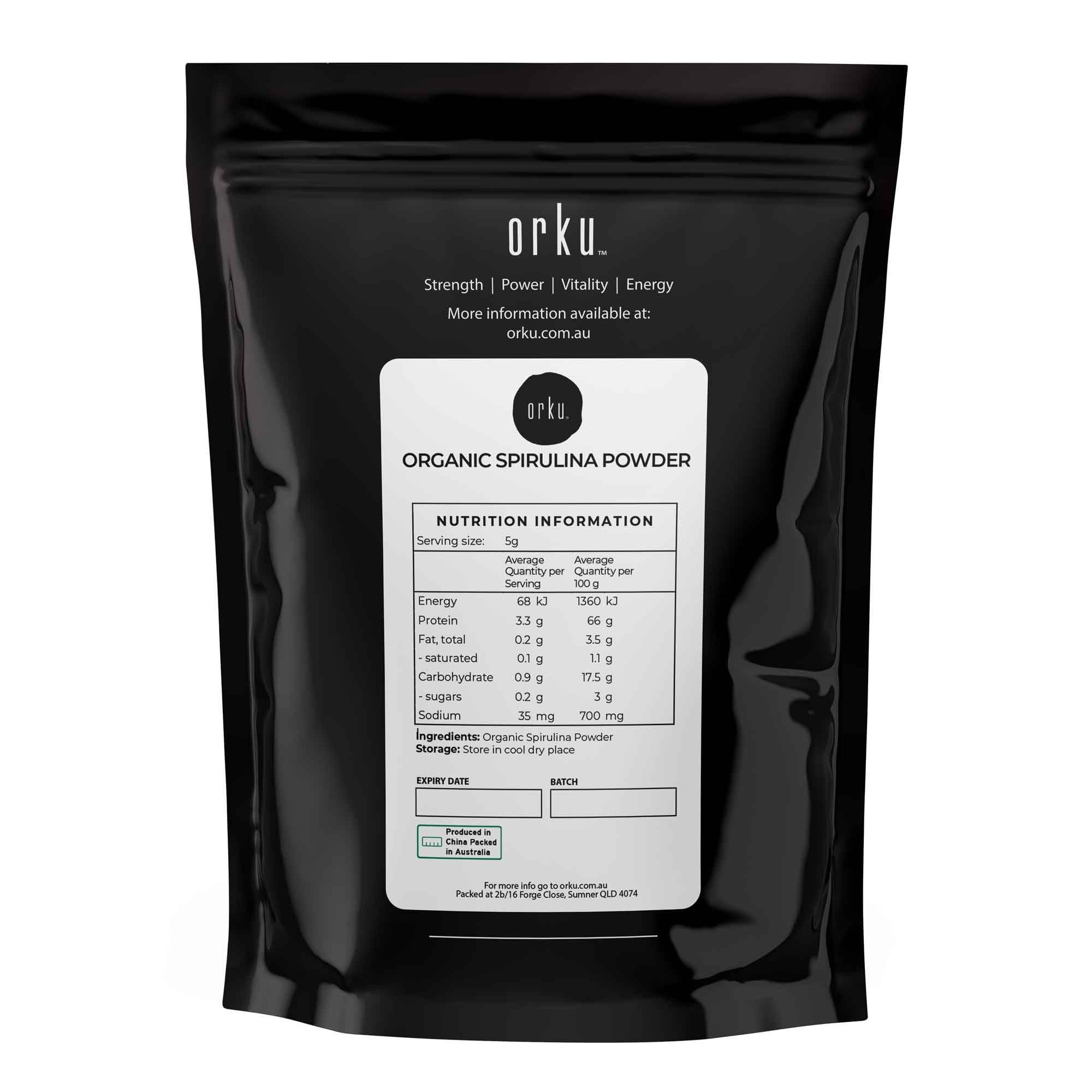 1Kg Organic Spirulina Powder - Supplement Arthrospira Platensis Algae Food - Health & Beauty > Nutrition & Supplements