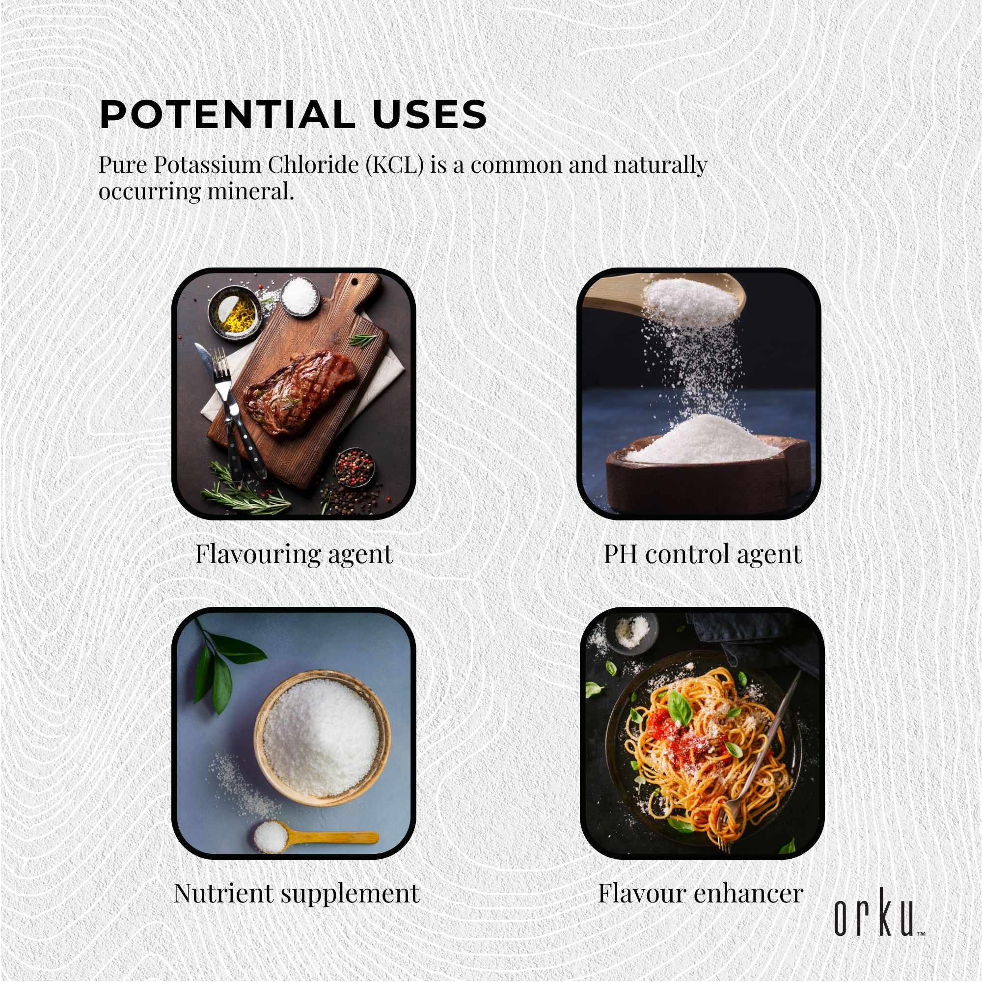 1Kg Potassium Chloride Powder - Pure E508 Food Grade Salt Substitute Replacer - Health & Beauty > Nutrition &