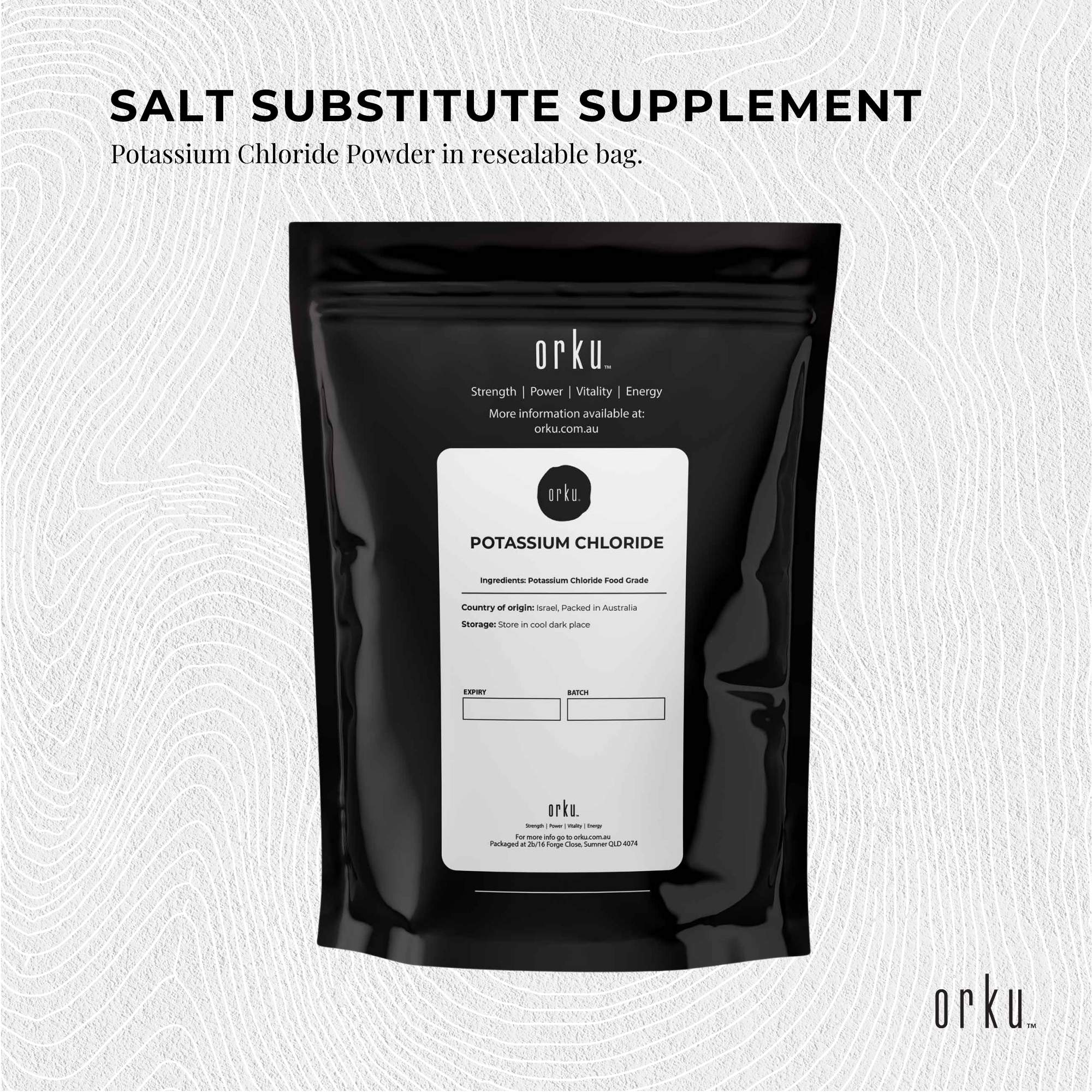 1Kg Potassium Chloride Powder - Pure E508 Food Grade Salt Substitute Replacer - Health & Beauty > Nutrition &