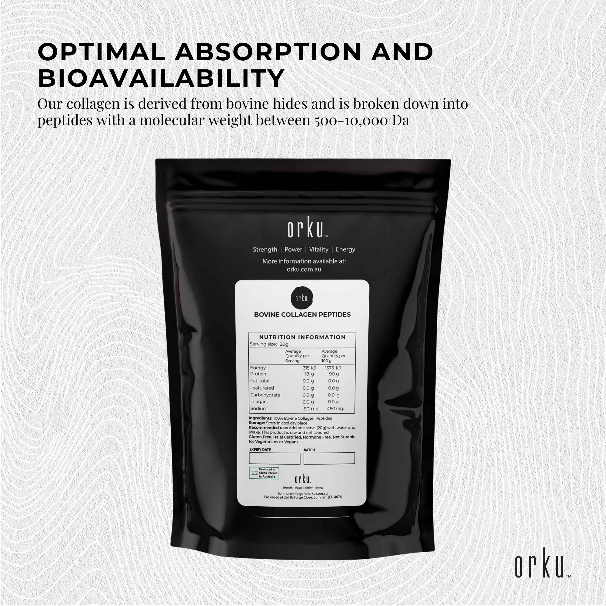 1Kg Collagen Powder - Bovine Hydrolysate Protein Peptide Supplement Unflavoured - Health & Beauty > Nutrition &