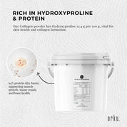 2.5Kg Collagen Powder Bucket - Bovine Protein Peptide Supplement Unflavoured - Health & Beauty > Nutrition &