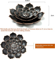 2 Pack Incense Burner, Incense Holder for Sticks, Brass Lotus Incense Stick Holder