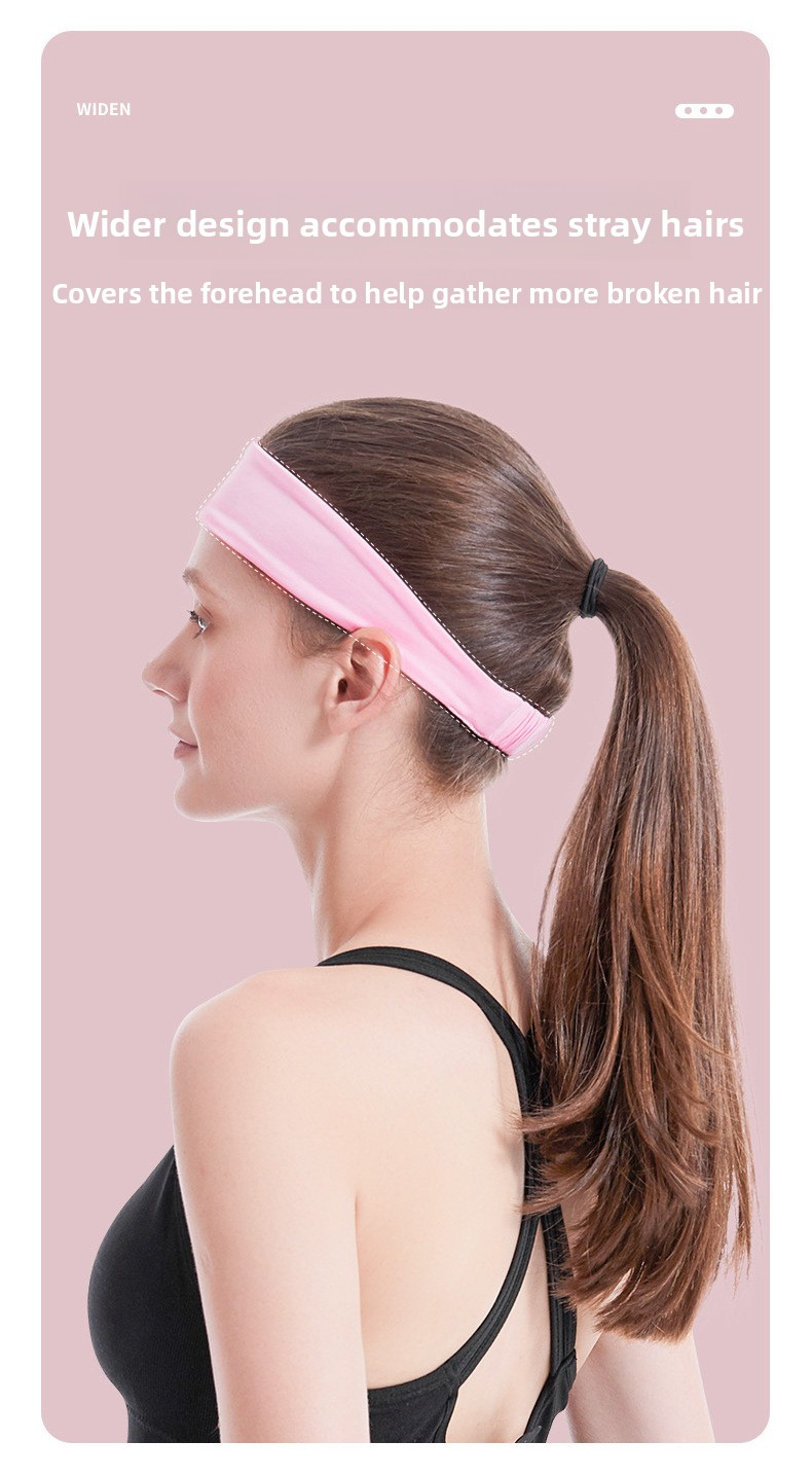 2 Pack Sports Headband with Silicone Sweat Guide Non-Slip Moisture Wicking Hair Band for Running Yoga Gym Fitness Quick Dry Breathable (Black & Purple)