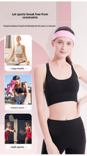 2 Pack Sports Headband with Silicone Sweat Guide Non-Slip Moisture Wicking Hair Band for Running Yoga Gym Fitness Quick Dry Breathable (Black & Purple)