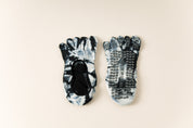 2 pairs Black tie-dye Non-Slip Yoga Socks for Women - Five-Toe Cotton Blend Socks for Pilates and Indoor Sports