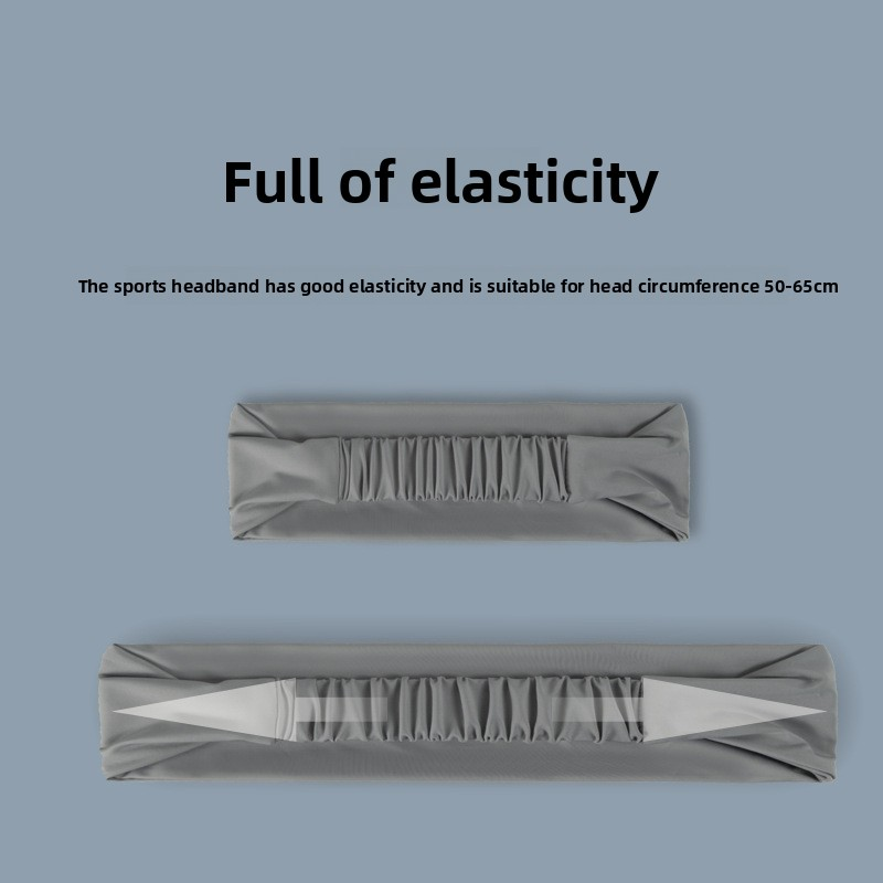 2 Pcs Cooling Sports Headband Moisture Wicking Sweatband for Running Gym & Yoga Non Slip Stretchy Hair Band Black & Green