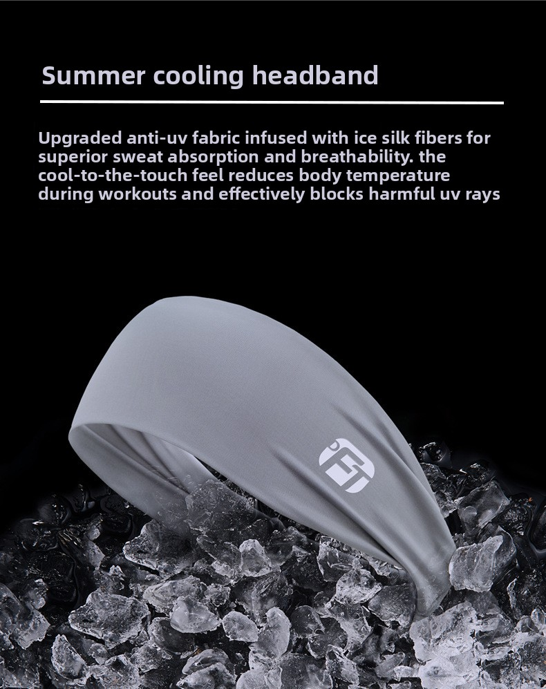 2 Pcs Cooling Sports Headband Moisture Wicking Sweatband for Running Gym & Yoga Non Slip Stretchy Hair Band Black & Pink