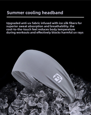 2 Pcs Cooling Sports Headband Moisture Wicking Sweatband for Running Gym & Yoga Non Slip Stretchy Hair Band Black & Blue