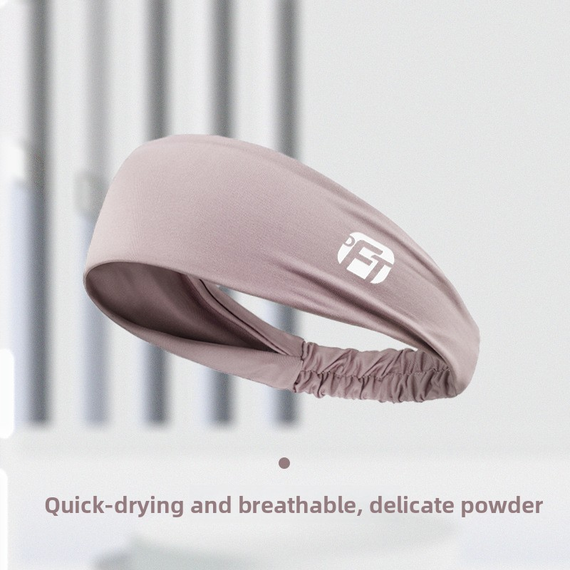 2 Pcs Cooling Sports Headband Moisture Wicking Sweatband for Running Gym & Yoga Non Slip Stretchy Hair Band Black & Pink