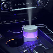 2-Piece Pink Mini Desktop Ultrasonic Wellness Humidifier - Portable Mist Maker for Home and Car Use